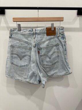 Levi's Light Blue High-Rise Denim Shorts